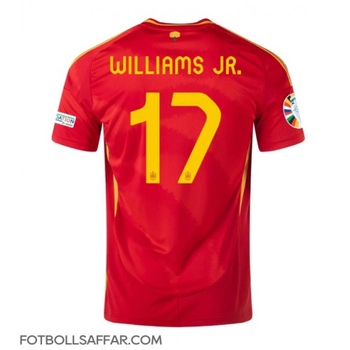 Spanien Nico Williams #17 Hemmatröja EM 2024 Kortärmad